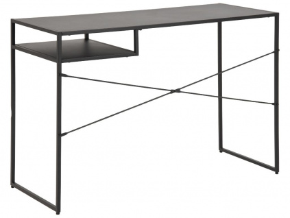 Černý kovový pracovní stůl Renna 110 x 45 cm