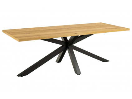 Dřevěný jídelní stůl s kovovou podnoží Skyline 220 x 90 cm