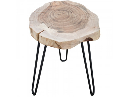 Masivní akátový odkládací stolek Gosen 40 cm