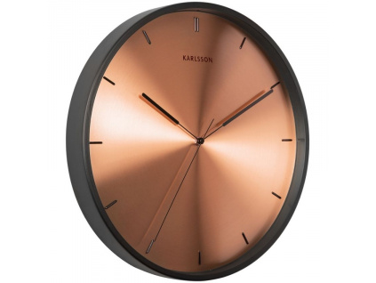Kovové černo bronzové nástěnné hodiny Mariska 40 cm