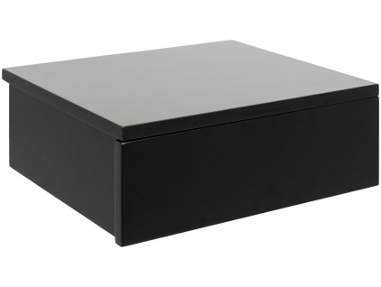 Černý lakovaný závěsný noční stolek Varana 37x32 cm
