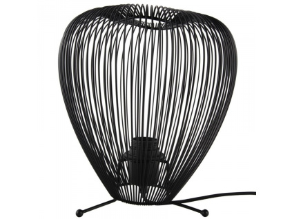 Černá kovová stolní lampa Karine