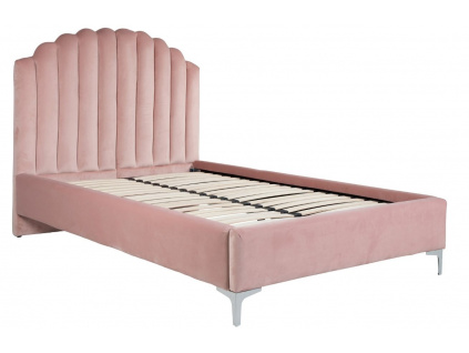 Růžová sametová postel Richmond Belmond 120 x 200 cm