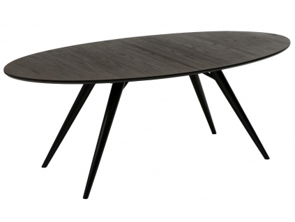 Hnědo šedý dřevěný rozkládací jídelní stůl DAN-FORM Eclipse 200-300 x 110 cm