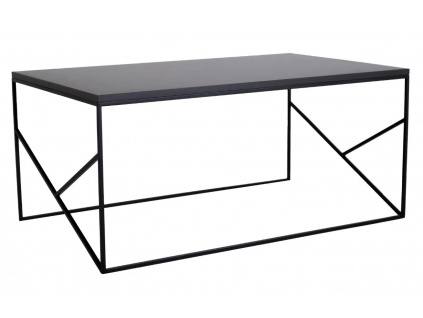 Černý lakovaný konferenční stolek Fanny 100 x 60 cm