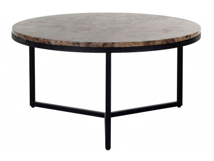 Hnědý mramorový konferenční stolek Richmond Orion 60 cm