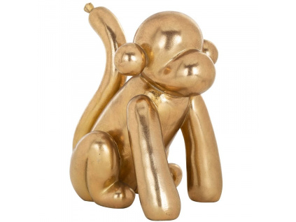 Zlatá dekorativní soška Richmond Monkey 25 cm