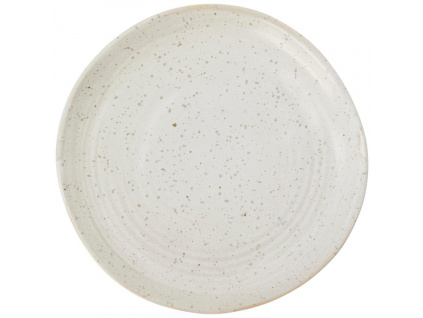 Bílo šedý porcelánový dezertní talíř Pion 16,5 cm