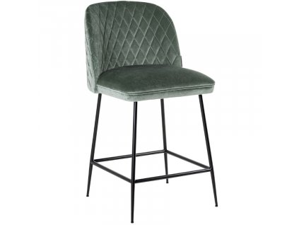 Světle zelená sametová barová židle Richmond Pullitzer 69 cm