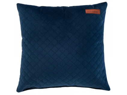 Modrý sametový  polštář MICADONI Dona 36 x 36 cm
