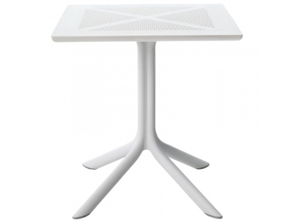 Bílý plastový zahradní stůl Clipx 70 x 70 cm