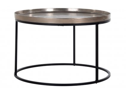 Stříbrný kovový konferenční stolek Richmond Milo 70 cm