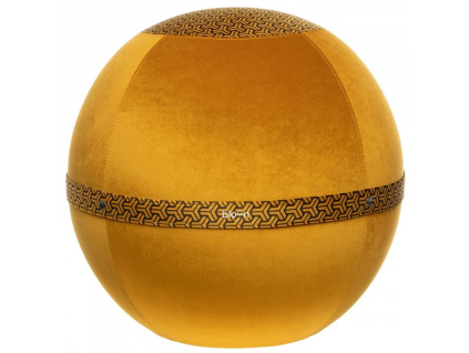 Zlato žlutý látkový sedací/gymnastický míč Bloon Edition Yang 55 cm