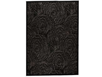 Černý koberec DUTCHBONE Dots 240 x 170 cm