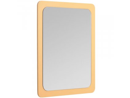 Žluté lakované závěsné zrcadlo Kave Home Velma 57 x 47 cm