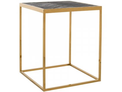 Černo zlatý dubový odkládací stolek Richmond Blackbone 50 x 50 cm