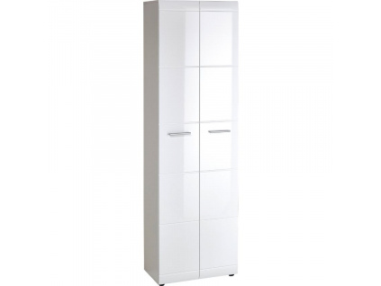 Bílá lesklá šatní skříň GEMA Amadant 197 x 59 cm