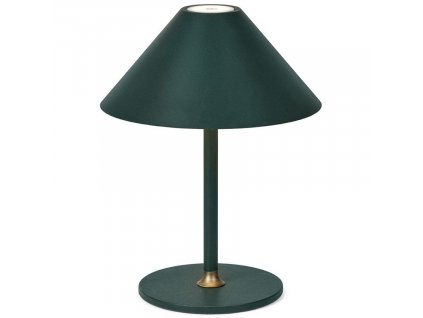 Tmavě zelená plastová nabíjecí stolní LED lampa Halo Design Hygge 19,5 cm