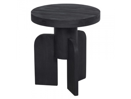 Černý mangový odkládací stolek Tate 45 cm