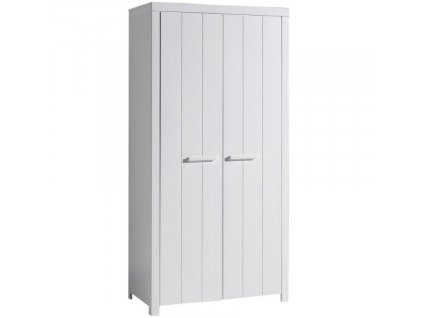 Bílá lakovaná šatní skříň Vipack Erik 205 x 100 cm