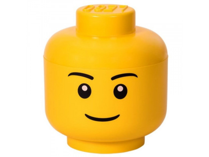 Žlutý úložný box ve tvaru hlavy LEGO® Boy 24 cm