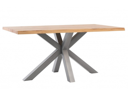 Dubový jídelní stůl  Somcasa Grace 220 x 100 cm s šedou podnoží