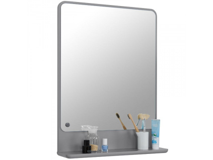 Šedé lakované koupelnové zrcadlo Tom Tailor Color Bath 70 x 52 cm