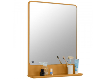 Hořčicově žluté lakované koupelnové zrcadlo Tom Tailor Color Bath 70 x 52 cm