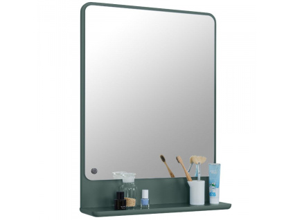 Tmavě zelené lakované koupelnové zrcadlo Tom Tailor Color Bath 70 x 52 cm