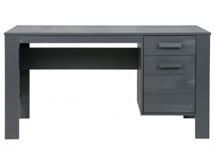Tmavě šedý pracovní stůl Koben 141 cm