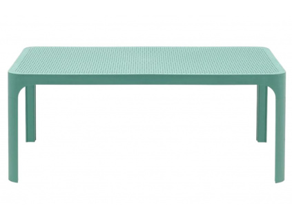 Tyrkysově modrý plastový zahradní konferenční stolek Nardi Net 100 x 60 cm