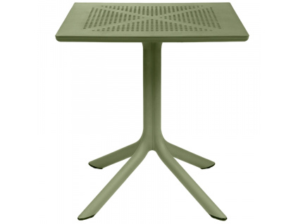 Zelený plastový zahradní stůl Clip 70 x 70 cm