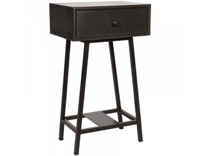 Černý mangový noční stolek Trax 30 x 45 cm