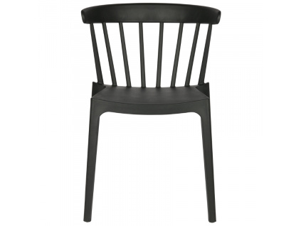 Černá plastová zahradní jídelní židle Marbel