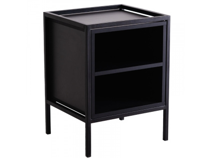Černý noční stolek Skipo 60 x 45 cm