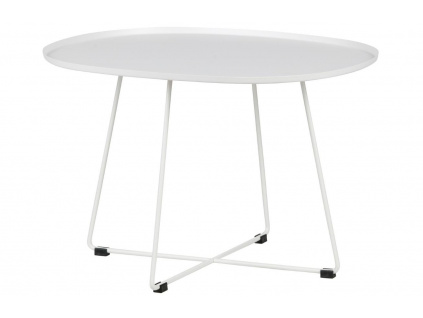 Bílý kovový konferenční stolek Arborio XL 70 x 60 cm