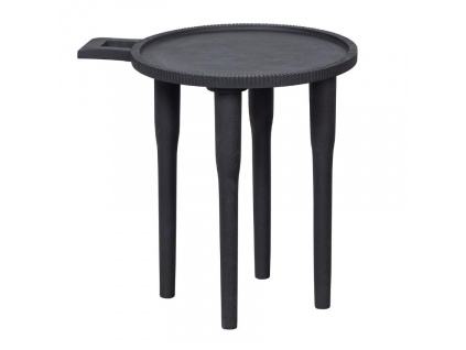 Černý mangový odkládací stolek Onam 35 cm