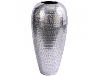 Stříbrná hliníková váza Barrie 50 cm