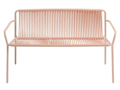 Růžová kovová zahradní lavice Tribeca 3666 120 cm