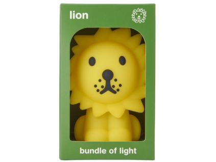 Bílá plastová dětská LED lampa Mr. Maria Lion 11 cm