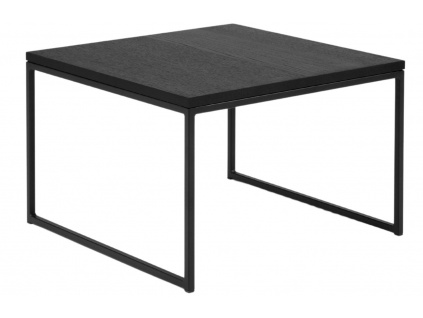 Černý dubový konferenční stolek MICADONI VELD 60 x 60 cm