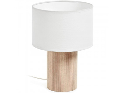 Béžová látková stolní lampa Kave Home Bianella 29 cm