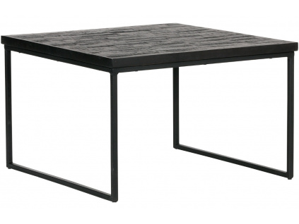 Černý dřevěný konferenční stolek Sharky 60x60 cm