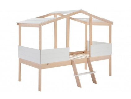 Bílá borovicová dětská postel Marckeric Parma 90 x 190 cm
