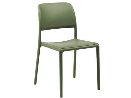 Zelená plastová zahradní židle Riva