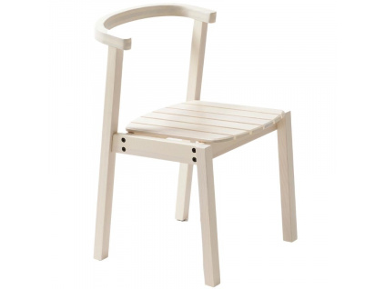 Bílá jasanová zahradní židle Poom Arc
