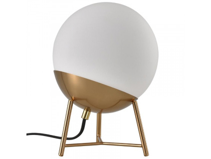 Bílá skleněná stolní lampa Tabea