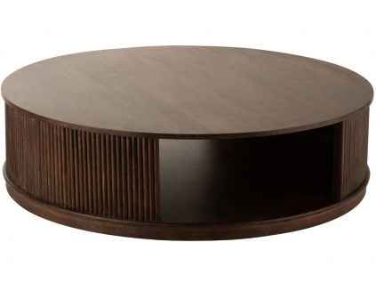 Tmavě hnědý mangový konferenční stolek J-line Raymondo 120 cm