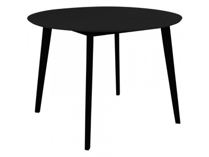 Černý lakovaný kulatý jídelní stůl Vinay 105 cm