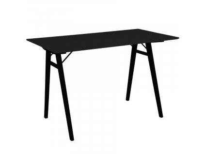Černý lakovaný pracovní stůl Vinay 60 x 120 cm